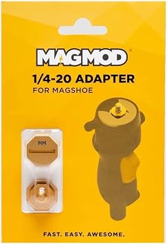 MagMod 1/4-20 Adapter for MagShoe 2 | 1/4-20 Thread Adapter for MagShoe 2, Mounts to Stands and Tripods, Built for Working Photographers, Fast Magnetic Attachment
