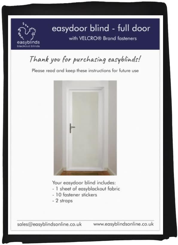 easyblinds Easydoor blind for glazed doors, quick fix instant blind