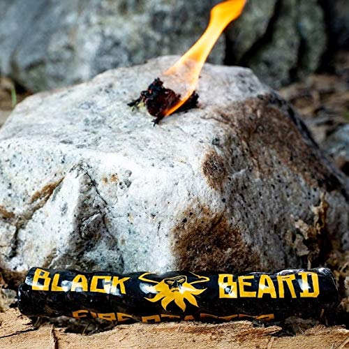 Black Beard Fire Starter Rope (1 Rope) | 100% Weatherproof Fire Starter For Campfires | Can Light 50+ Fires With Over 4.5 Hour Burn Time | Infinite Shelf Life For Emergency Survival Kits | Made In Usa #TOP2
