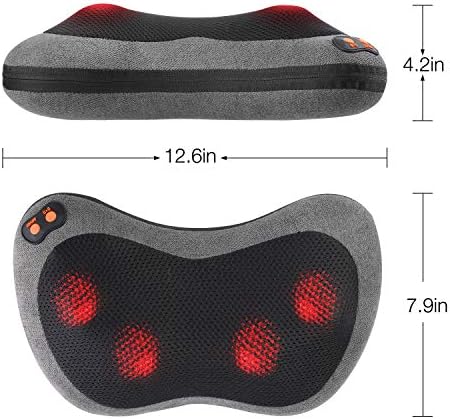 RCQD Back Massager, Shiatsu Neck Massager for Relax Muscles, Electric Shoulder Back Massage Pillow with Heat, As a Gifts for Parents, Lovers, Colleague, Father's Day Gifts