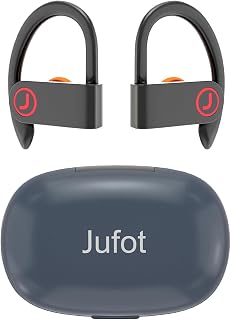 Jufot Bluetooth Headphone Wireless Earbuds Open Ear Headphone Not into Ear Canal, Bluetooth 5.3,75 hrs Playtime with wirless Charging case, Over Ear Headphone with Earhooks for Sport and Workout