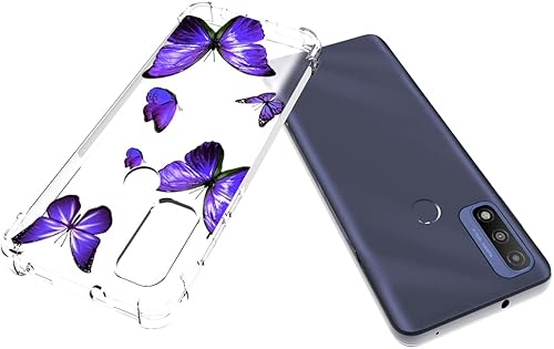 Miniatura 5 de Funda transparente compatible con Moto G Pure 2021/Moto G Power 2022 con protector de pantalla de vidrio templado, funda protectora de TPU para