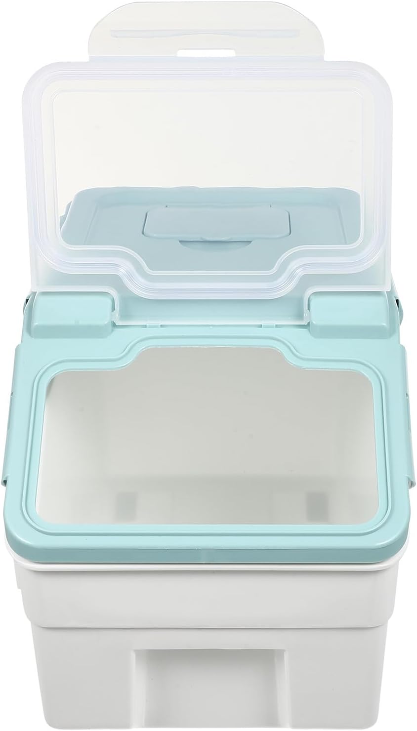 Pet Food Container Cat Food Bucket Airtight Sealed Storage Bin Nordic Blue Small Moisture-proof for Dogs and Cats