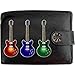 Produktbild Electic Guitar Farbe Elektrische Gitarre Rock Musik Musical Bild auf KLASSEK Marken Herren Geldbörse Portemonnaie Echtes Leder RFID Schutz mit Münzfach Zubehör Geschenk mit Metall Box