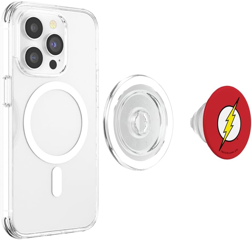 The Flash Lightning Bolt Logo PopSockets PopGrip for MagSafe
