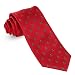 John William Mens Woven Christmas Ties For Men Tree & Star Necktie Red Holiday Twill Tie