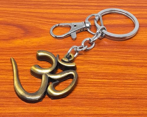 Image of Aura Spiritual Aum Om Metal Keyring Keychain For Gifting Men Women Girls Boys Husband Friend Bike Car House Office Home Keys