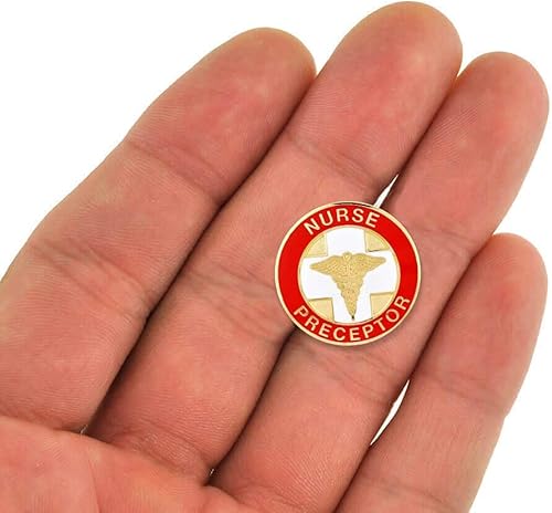 Miniatura 4 de PinMart's Red Caduceus Nursing Lapel Pin