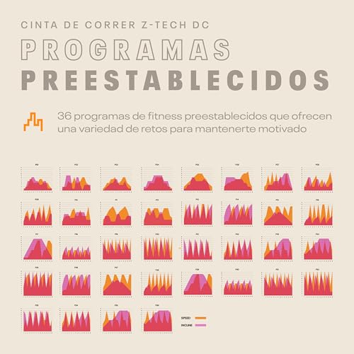 Reebok Cinta de Correr Z-Tech DC - Kinomap y Zwift - Velocidad máxima 20km/h - 154x55cm - Motor 2,5cv - Monitor LED - imagen 11