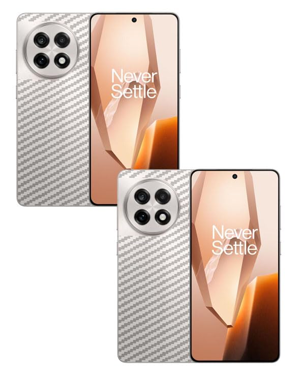 Image of (Pack of 2) Compatible with Skin Sticker /Vinyl wrap /Protective Film Mobile Back Skin Carbon Fiber 3D Transparent by Candeal Mizhan(Only Back) (Oneplus, Oneplus 13R)