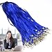 Blue Lanyard Bulk Clips Swivel Hooks Nylon Neck Flat Woven Blue Lanyards with Clip for Id Badges Key Chains,Lanyards 50 Pack 32-inch