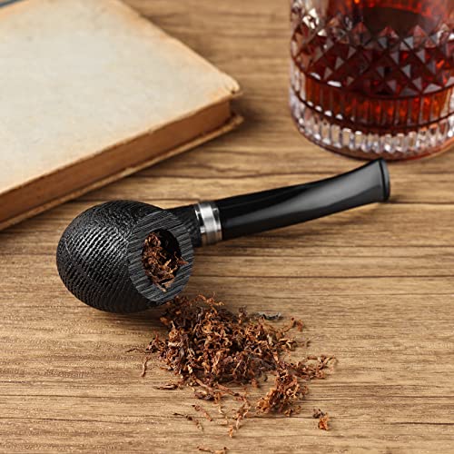 Obetis Tobacco Pipe, Handmade Oak Wood Smoking Pipe, Perfect Beginner Pipe Kit With Ultimate Beginner Guide E-Book - Smoking Gift Set And Accessories #TOP3