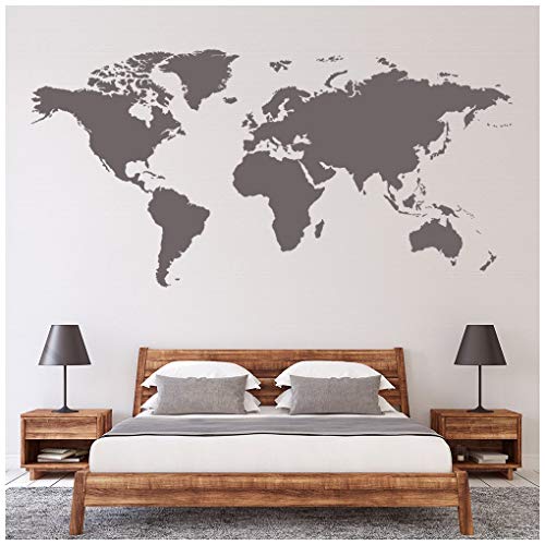 azutura World Map Educational Wall Sticker available in 5 Sizes and 25 Colours Gold Metallic
