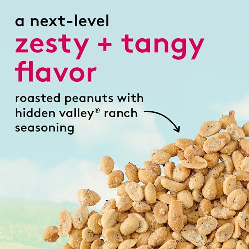 Snak Club Peanuts with Hidden Valley Ranch Seasoning, Roasted Nuts, Gluten-Free and Kosher Snack, 11 oz Resealable Bag - image 3