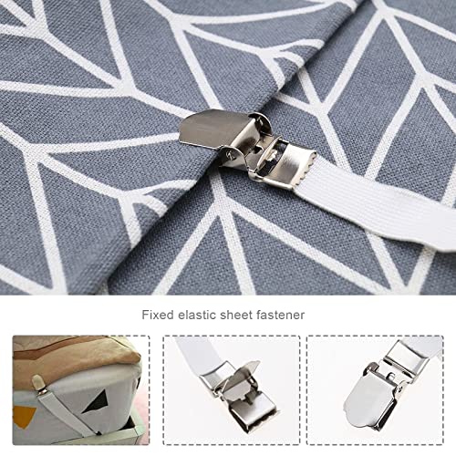 SING F LTD Set of 3 Ironing Board Cover Clips Elastic Ironing Cover Fasteners Adjustable Straps Corner Gripper Keep Cover Taut & Flat on the Board - Thumbnail 2
