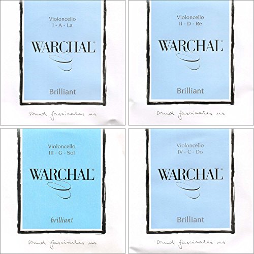 Warchal Brilliant Cello String Set - Synthetic Core - Medium Gauge