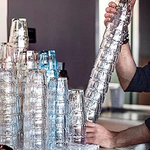 Bormioli rocco rock bar stackable double old fashioned glasses 13 14 ounce set of 6  urban country home decor