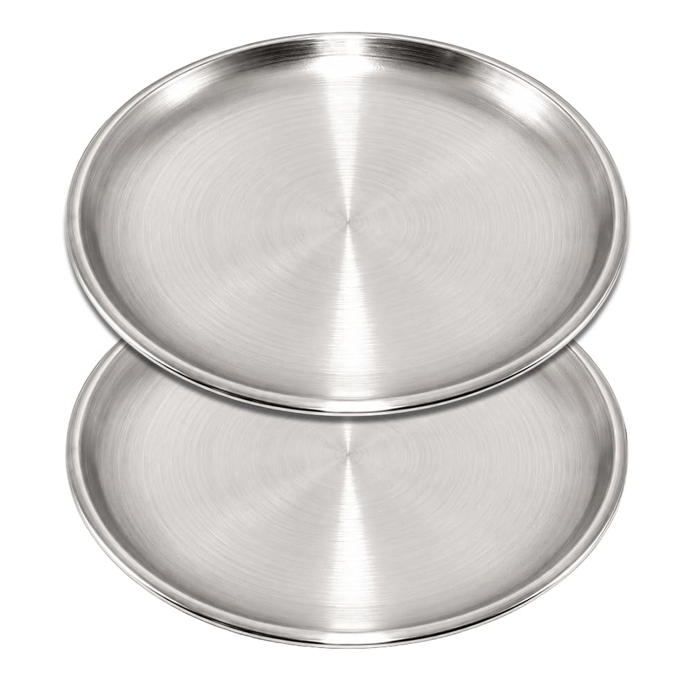 Stainless Steel Cat Bowls, Rust-Resistant Metal Puppy Bowl for Small Medium Large Dogs Cats（2Pack）