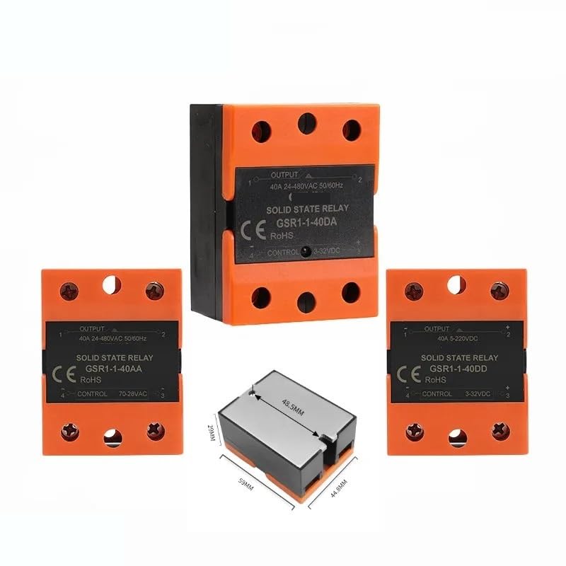 Solid State Relay DC to AC DC to DC AC to AC 10A 25A 40A 60A 80A 100A 120A Without Cover GSR1-1 1Pcs(DC to DC,120A)