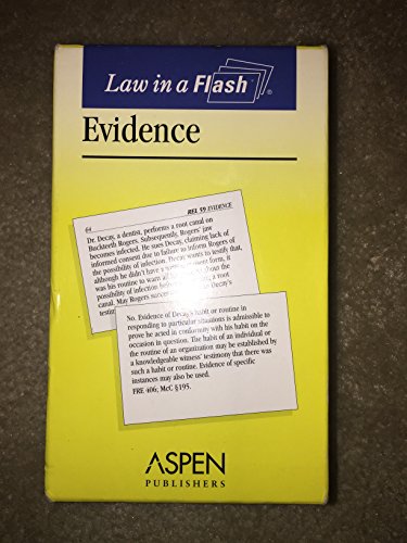 Law in a Flash Evidence 0735551847 Book Cover