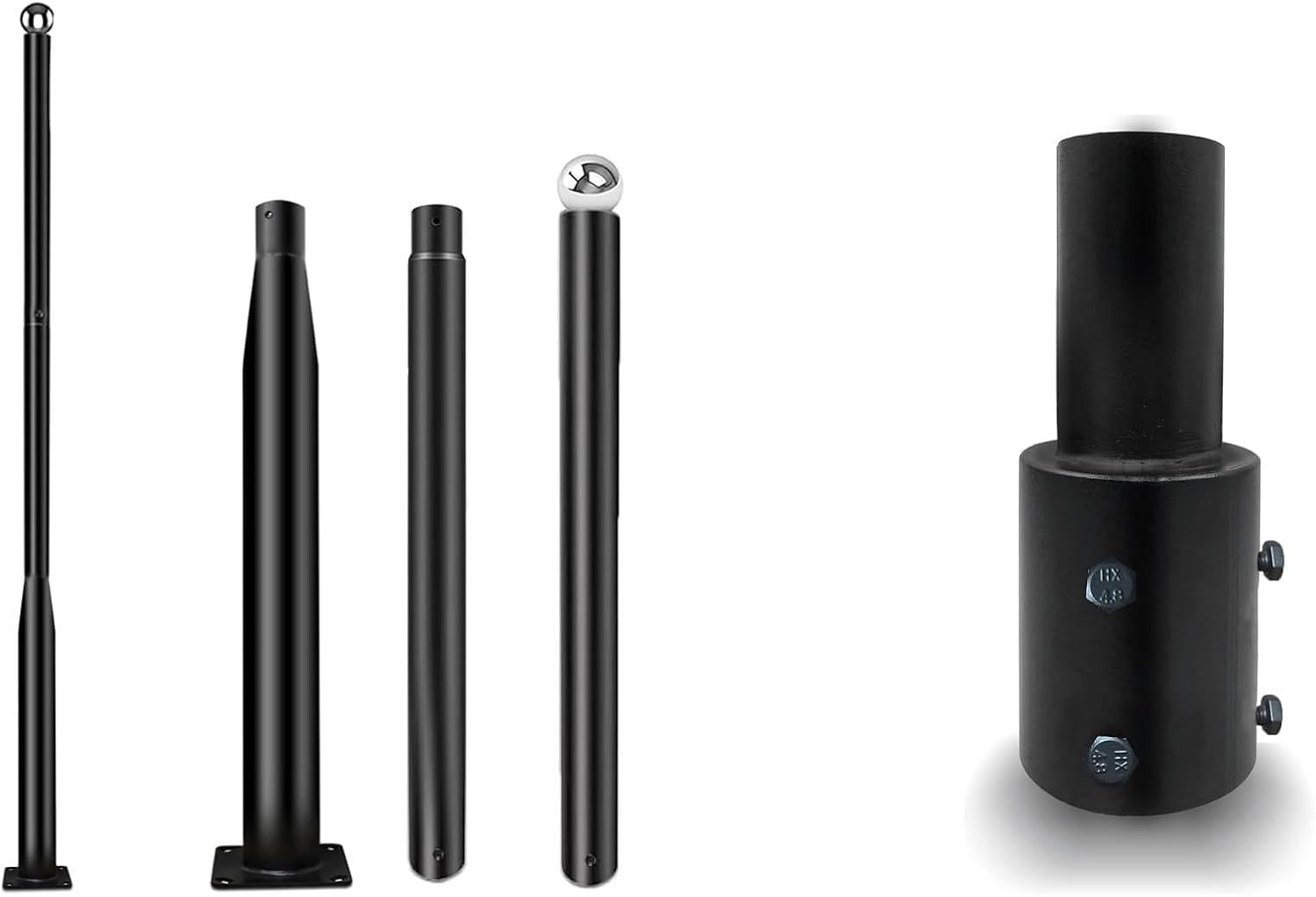 Street Light Pole 10ft and Slip Fitter Light Pole Adapt