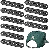 SAINT NIEVE 10 Pack Hat Size Extender, Adjustable Hat Buckle Replacement, TPR+PP Material, Half-Size Hat Adjuster for Fitted Caps, Baseball Hats, and More - Comfortable, Durable, Universal Fit