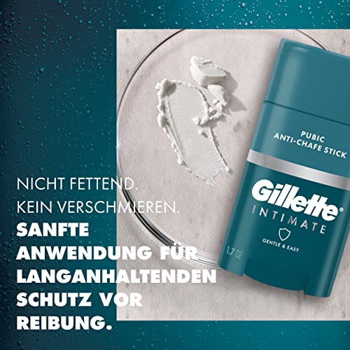 Gillette Intimate Intimpflege Anti-Scheuer-Stick, reduziert Reibungen und Hautreizungen im Intimbereich, Stick gegen Wundscheuern, einfache Anwendung, dermatologisch getestet, Geschenk für Männer