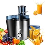 1200W Juicer Machine with 2L Capacity, Dual Speed Juice Extractor, 65mm Wide Mouth Feed Chute, Anti-Drip Function, Stainless Steel, for Whole Fruits and Vegetables