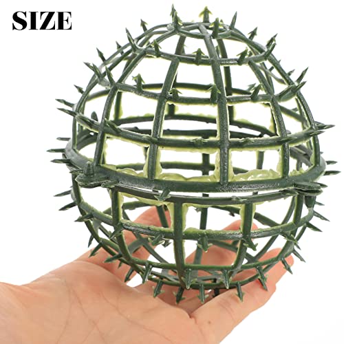 Ciieeo 6pcs Artificial Plant Ball Support Cage Plastic Topiary Ball Cage Faux Green Ball Frame Rack Faux Green Ball Frame Rack Plant Trellis Flower Shelf Holder 10cm