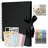 KASZOO Fotoalbum, 31x31cm Fotoalbum zum Selbstgestalten und Einkleben, DIY Fotobuch 80 Seiten, Kann als Abschluss Geschenk, Geburtstagsgeschenk, Hochzeitstagsgeschenk, und mehr verwendet Werden