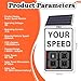 Upgraded Solar-Powered LED Radar Speed Display Sign - 3-Digit Speed Limit Feedback Sign with Remote Control for Enhanced Traffic Safety