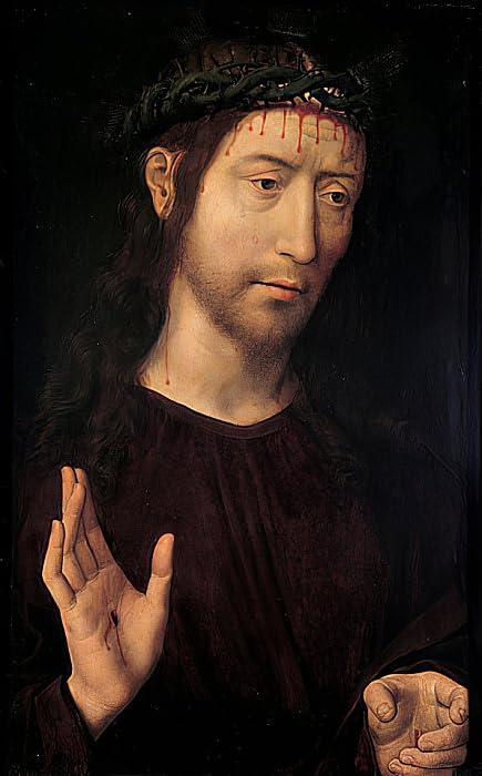 Tableau Christ souffrant Hans Memling décoration murale toile 60x90cm