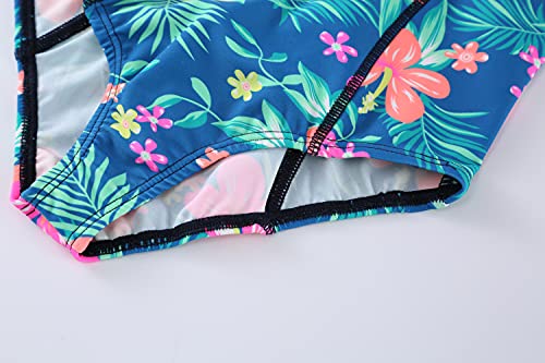 Acqua di Mare Maiô Bebê Menina Manga Curta Proteção UV 50+ até 2 anos (BR, Idade, 12 Meses, Florido