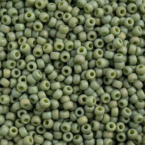 Miyuki Seed Bead 8/0 Frosted Glazed/Rainbow Green Shamrock Matte AB 250Grams of Japanese Glass Beads