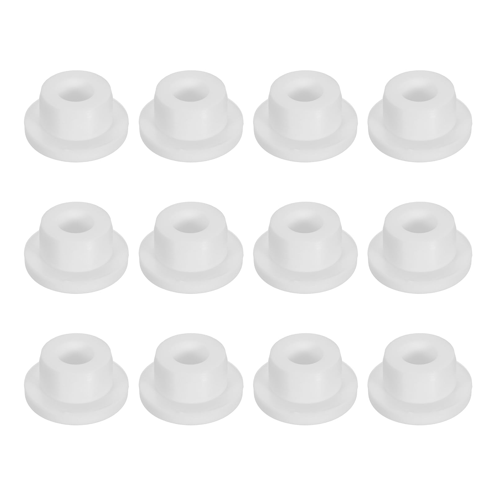 sourcing map 12 Pieces White Plug Holes, Waterproof Rubber Button Plug for 19mm / 0.7" Hole Bottles Pipes End Caps Round Sealing Plugs Flexible Rubber Stoppers