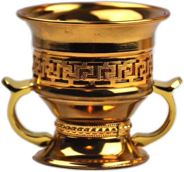 Intense Oud Trophy Style Metal Incense Burner - Gold, 6 Inches Tall, Metal Tray Inside, Arabian Bakhoor Oudh Oud Burner (Mabkhara), Ideal for Yoga, Spa, Aromatherapy, Home & Office Decor