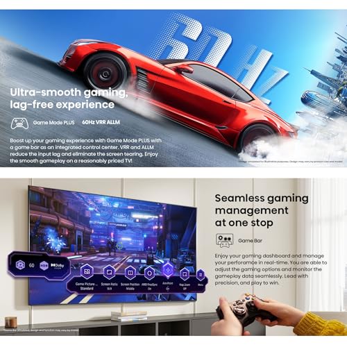 Image of Hisense 108 cm (43 inches) 4K UHD QLED Smart TV with Dolby Vision & Atmos, AI Upscaling, Game Mode Plus & Alexa Built-in (43Q6Q)