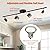 DLLT Modern LED 4 Light Track Lighting Kit, Black Flush Mount Wall or Ceiling Spot Lights Fixtures, Flexibly Rotatable Light Head for Kitchen, Living Room, Bedroom, Hallway, 4 x 3W GU10 Bulbs Included