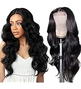 180 Density Lace Front Wigs Human Hair Pre Plucked 4x4 HD Transparent Lace Closure Wigs with Baby...