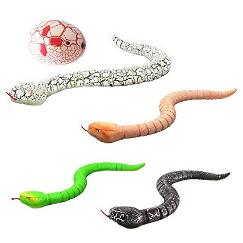 Nacome Realistic Remote Control RC Snake Terrifying Mischief Toy for Kids Adult Play (Black) - Thumbnail 3