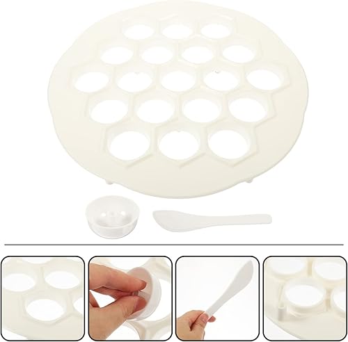 Miniatura 3 de UPKOCH Tortillas de harina, 1 juego de ravioles para hacer albóndigas, pelmeni, moldes para albóndigas, máquina de bolas de masa con cuchara de