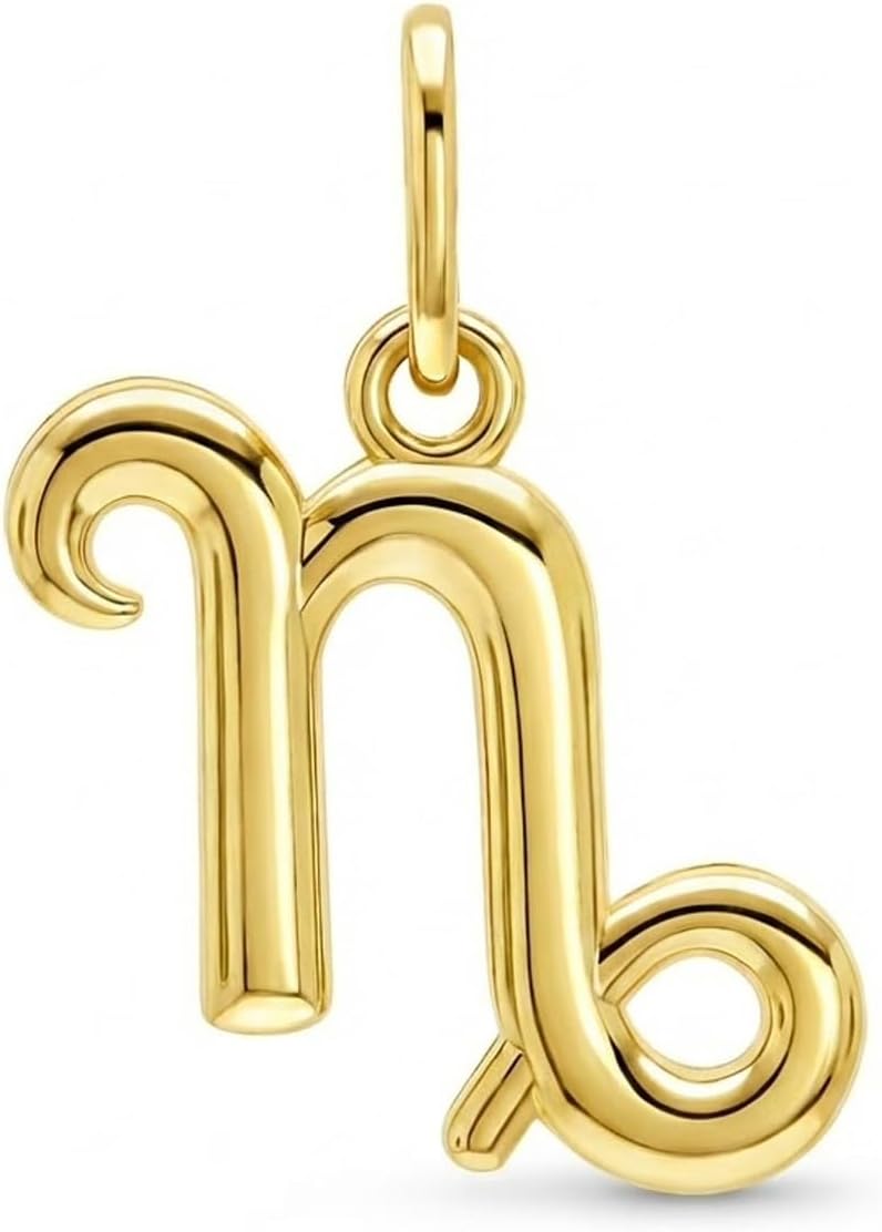 Gold Zodiac Astrology Sign Charm Pendant - 10 Karat Gold - Zodiac Horoscope Pendant