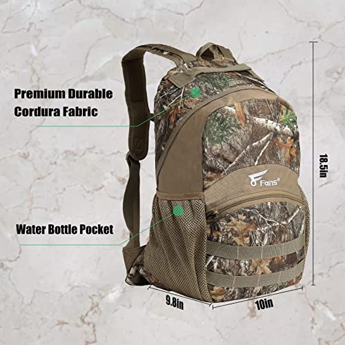 8 Fans Camo Hunting Backpack Realtree Edge & Timber Hunting Pack Durable Hunting Day Pack For Turkey Hunting Hiking Camping #TOP2