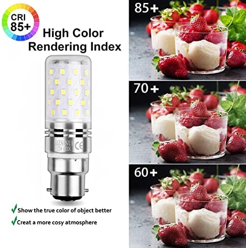 HZSANUE B22 LED Corn Bulbs 12W, 6000K Daylight White, 1350LM, Bayonet Cap LED Light Bulbs,100W Incandescent Bulbs Equivalent,Pack of 4
