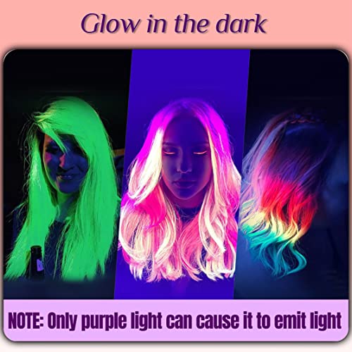 Temporary Hair Dye, Glow In The Dark Paint For Hair & Body, Super Hair Chalk For Girls, Kids Hair Dye For Party Supplies, Unique Hair Coloring Product Gifts For Kids #TOP5