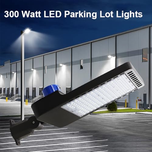 CREMYW Parking Lot Light 300W - Adjustable Arm & Slip Fitter in 1 Mount 42000LM LED Shoebox Light 5000K IP65 Dusk to Dawn Outdoor Lighting AC100-277V Commercial Outdoor Flood Street Light for Yard ETL by CREMYW - Image 8