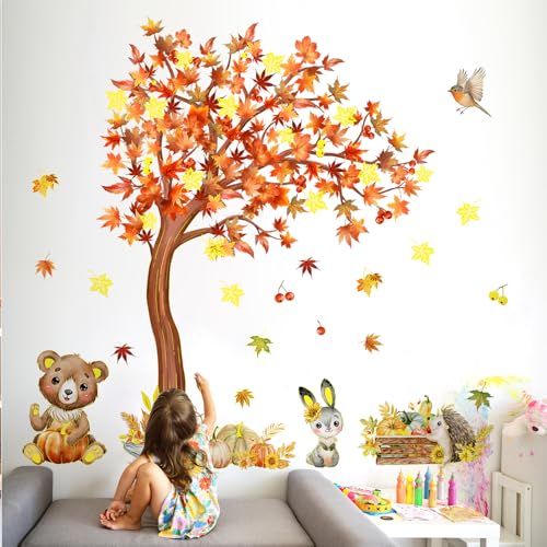 Vinilos Decorativos Árbol Maple de Otoño miniatura 2