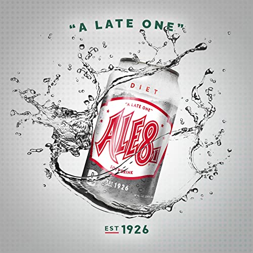 Ale 8 One Ginger Ale Soda With A Caffeine Kick & Hint Of Citrus - Original Flavor - Zero Sugar - 12 Pack, Case Of 12 Oz Cans - Sugar Free Ginger Soft Drink, Pack Of 12 #TOP5
