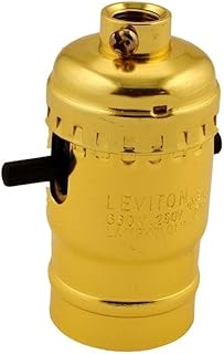 Leviton 053-06098-0PG 250 Watt Brass Medium Base Incandescent Lampholder