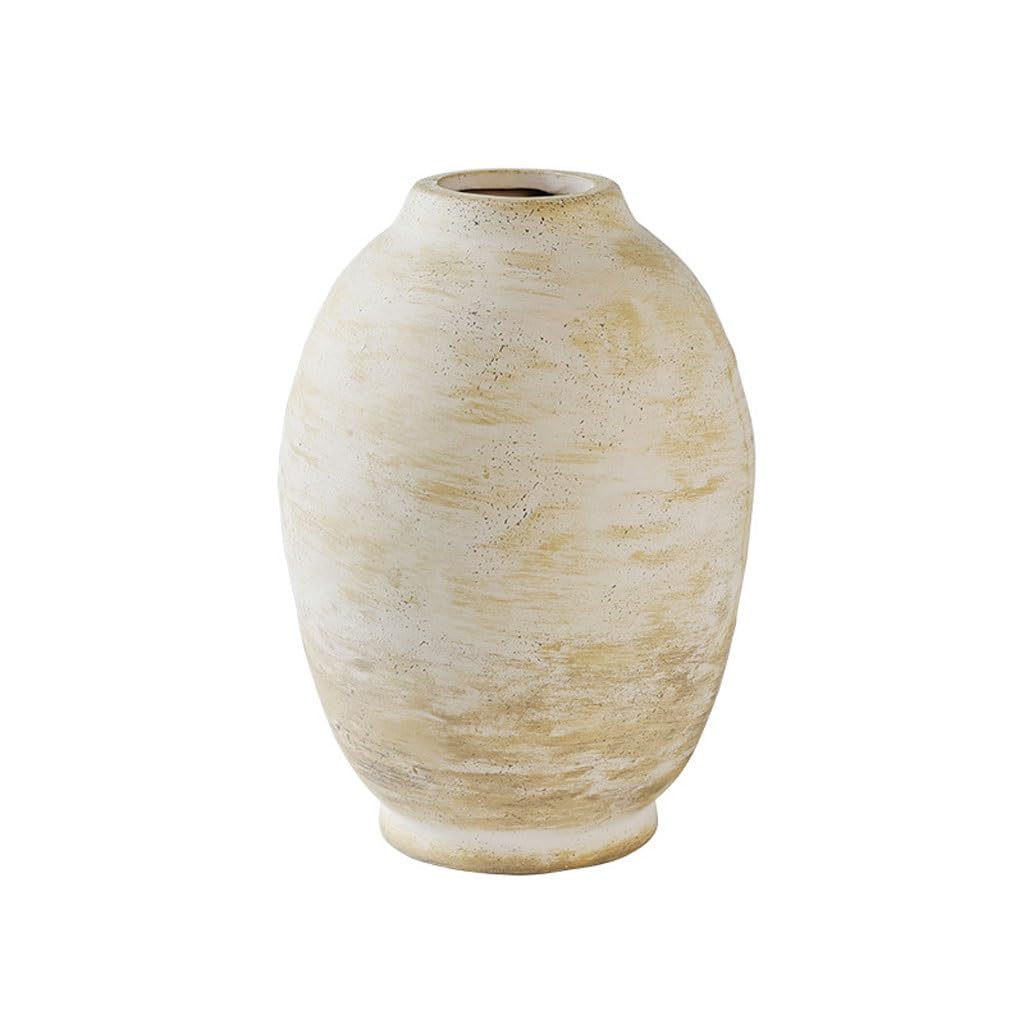 Vase en céramique rustique pour arrangement de fleurs séchées